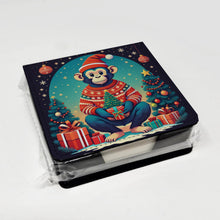 Load image into Gallery viewer, Monkey Christmas PU Leather Note Paper Holder