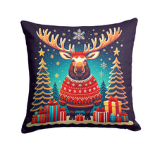Load image into Gallery viewer, Moose Christmas Fabric Decorative Pillow