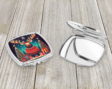 Load image into Gallery viewer, Moose Christmas Compact Mirror – Stylish Purse Mirror with Artistic Covers