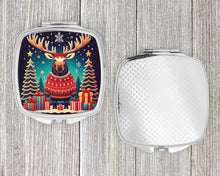 Load image into Gallery viewer, Moose Christmas Compact Mirror – Stylish Purse Mirror with Artistic Covers