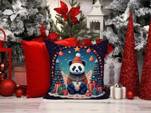 Load image into Gallery viewer, Panda Christmas Fabric Decorative Pillow