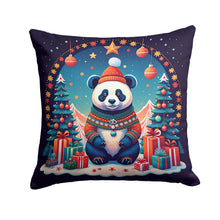 Load image into Gallery viewer, Panda Christmas Fabric Decorative Pillow