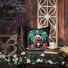 Load image into Gallery viewer, Panda Christmas Fabric Decorative Pillow