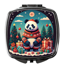 Load image into Gallery viewer, Panda Christmas Compact Mirror – Stylish Purse Mirror with Artistic Covers