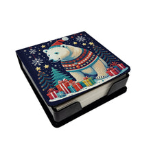 Load image into Gallery viewer, Polar Bear Christmas PU Leather Note Paper Holder