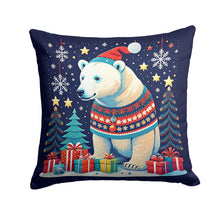 Load image into Gallery viewer, Polar Bear Christmas Fabric Decorative Pillow