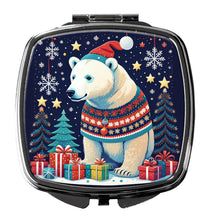Load image into Gallery viewer, Polar Bear Christmas Compact Mirror – Stylish Purse Mirror with Artistic Covers