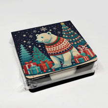 Load image into Gallery viewer, Polar Bear Christmas PU Leather Note Paper Holder