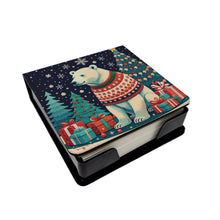 Load image into Gallery viewer, Polar Bear Christmas PU Leather Note Paper Holder