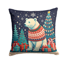 Load image into Gallery viewer, Polar Bear Christmas Fabric Decorative Pillow