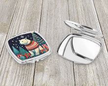 Load image into Gallery viewer, Polar Bear Christmas Compact Mirror – Stylish Purse Mirror with Artistic Covers