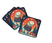 Load image into Gallery viewer, Polar Bear Christmas Foam Coaster