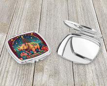 Load image into Gallery viewer, Rhinoceros Christmas Compact Mirror – Stylish Purse Mirror with Artistic Covers