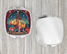 Load image into Gallery viewer, Rhinoceros Christmas Compact Mirror – Stylish Purse Mirror with Artistic Covers