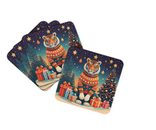 Load image into Gallery viewer, Tiger Christmas Foam Coaster