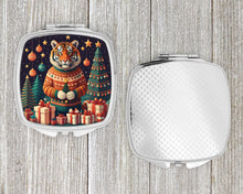 Load image into Gallery viewer, Tiger Christmas Compact Mirror – Stylish Purse Mirror with Artistic Covers