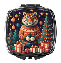 Load image into Gallery viewer, Tiger Christmas Compact Mirror – Stylish Purse Mirror with Artistic Covers