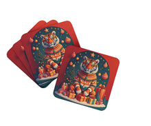 Load image into Gallery viewer, Tiger Christmas Foam Coaster
