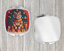 Load image into Gallery viewer, Tiger Christmas Compact Mirror – Stylish Purse Mirror with Artistic Covers