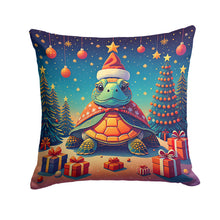 Load image into Gallery viewer, Turtle Christmas Throw Pillow - 14x14 Decorative Pillow – Art for Your Home &amp; Patio