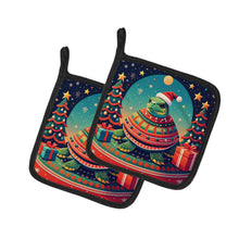 Load image into Gallery viewer, Turtle Christmas Pot Holders - Set of 2 Decorative Kitchen Helpers | Made in the USA