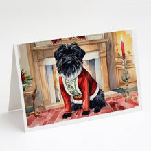 Load image into Gallery viewer, Affenpinscher Christmas Greeting Cards -  Blank Note Cards – 8-Pack of Artist-Designed Cards with Envelopes