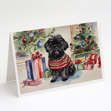 Load image into Gallery viewer, Affenpinscher Christmas Greeting Cards -  Blank Note Cards – 8-Pack of Artist-Designed Cards with Envelopes