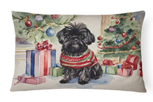 Load image into Gallery viewer, Affenpinscher Christmas Fabric Decorative Pillow