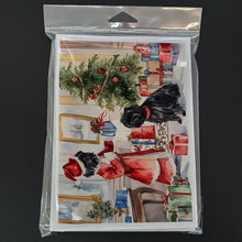 Load image into Gallery viewer, Affenpinscher Christmas Greeting Cards -  Blank Note Cards – 8-Pack of Artist-Designed Cards with Envelopes
