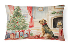 Load image into Gallery viewer, Airedale Terrier Christmas Fabric Decorative Pillow