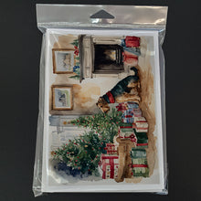Load image into Gallery viewer, Airedale Terrier Christmas Greeting Cards -  Blank Note Cards – 8-Pack of Artist-Designed Cards with Envelopes