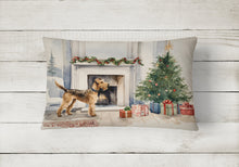 Load image into Gallery viewer, Airedale Terrier Christmas Fabric Decorative Pillow