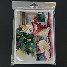 Load image into Gallery viewer, Akita Christmas Greeting Cards -  Blank Note Cards – 8-Pack of Artist-Designed Cards with Envelopes