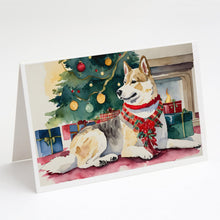 Load image into Gallery viewer, Akita Christmas Greeting Cards -  Blank Note Cards – 8-Pack of Artist-Designed Cards with Envelopes