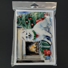 Load image into Gallery viewer, American Eskimo Christmas Greeting Cards -  Blank Note Cards – 8-Pack of Artist-Designed Cards with Envelopes