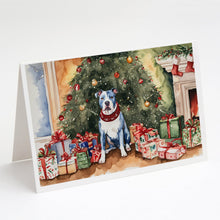 Load image into Gallery viewer, Pit Bull Terrier Christmas Greeting Cards -  Blank Note Cards – 8-Pack of Artist-Designed Cards with Envelopes