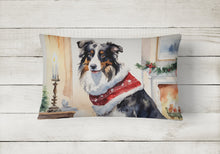 Load image into Gallery viewer, Australian Shepherd Christmas Fabric Decorative Pillow