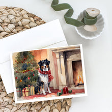 Load image into Gallery viewer, Australian Shepherd Christmas Greeting Cards -  Blank Note Cards – 8-Pack of Artist-Designed Cards with Envelopes