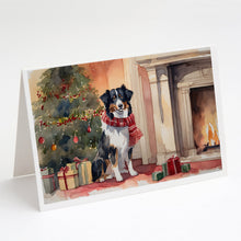 Load image into Gallery viewer, Australian Shepherd Christmas Greeting Cards -  Blank Note Cards – 8-Pack of Artist-Designed Cards with Envelopes
