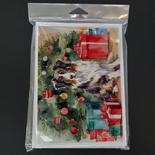 Load image into Gallery viewer, Australian Shepherd Christmas Greeting Cards -  Blank Note Cards – 8-Pack of Artist-Designed Cards with Envelopes
