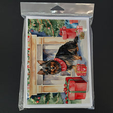 Load image into Gallery viewer, Australian Terrier Christmas Greeting Cards -  Blank Note Cards – 8-Pack of Artist-Designed Cards with Envelopes