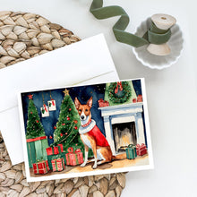 Load image into Gallery viewer, Basenji Christmas Greeting Cards -  Blank Note Cards – 8-Pack of Artist-Designed Cards with Envelopes