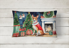 Load image into Gallery viewer, Basenji Christmas Fabric Decorative Pillow