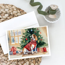 Load image into Gallery viewer, Basset Hound Christmas Greeting Cards -  Blank Note Cards – 8-Pack of Artist-Designed Cards with Envelopes