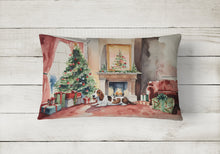 Load image into Gallery viewer, Basset Hound Christmas Fabric Decorative Pillow