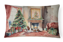 Load image into Gallery viewer, Basset Hound Christmas Fabric Decorative Pillow