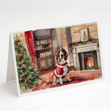 Load image into Gallery viewer, Basset Hound Christmas Greeting Cards -  Blank Note Cards – 8-Pack of Artist-Designed Cards with Envelopes