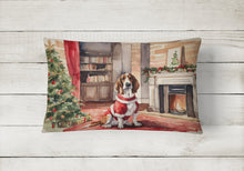 Load image into Gallery viewer, Basset Hound Christmas Fabric Decorative Pillow