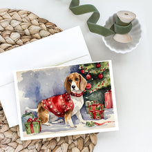 Load image into Gallery viewer, Beagle Christmas Greeting Cards -  Blank Note Cards – 8-Pack of Artist-Designed Cards with Envelopes