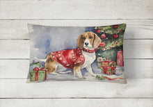 Load image into Gallery viewer, Beagle Christmas Fabric Decorative Pillow